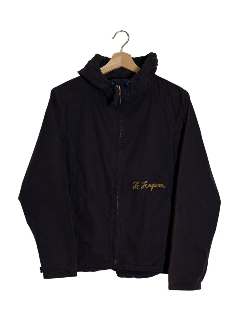 45RPM Washed Distressed Hooded Jacket